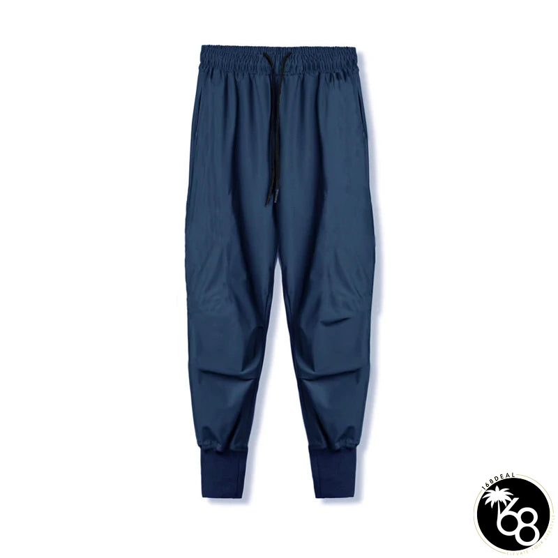 Men's Polyester Drawstring Closure Sweatpants Gymwear Trousers | 168DEAL