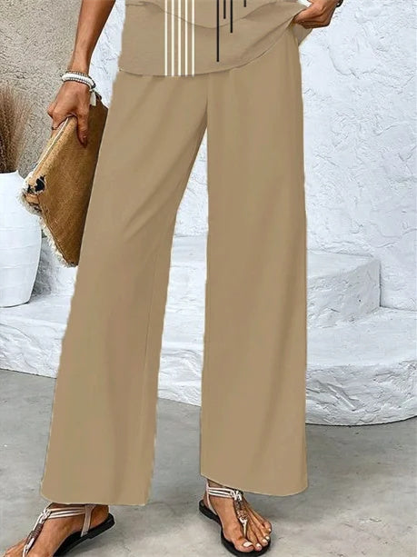 Women's Sleeveless Square Collar Geometric Graphic Printed Casual Set