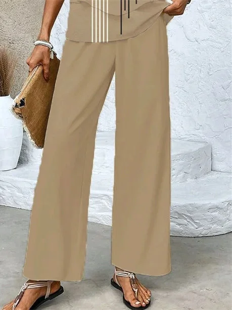 Women's Sleeveless Square Collar Geometric Graphic Printed Casual Set