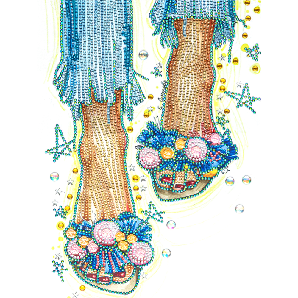 

30*40CM-Special Shaped Diamond Painting-Feet, 501 Original