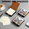 5D Butterfly DIY PU Diamond Painting Notecard Box with 160 Sheets Paper Holder