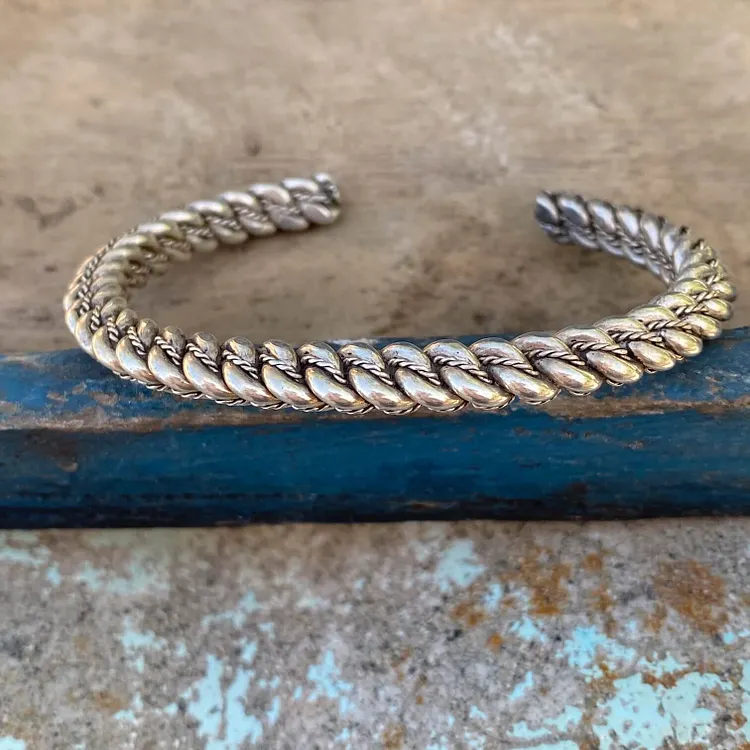 The Prettiest Sterling Silver Twisted Wire Cuff Bracelet Ever!