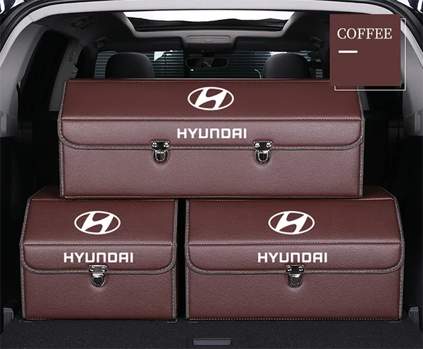 Car Trunk Leather Storage Box