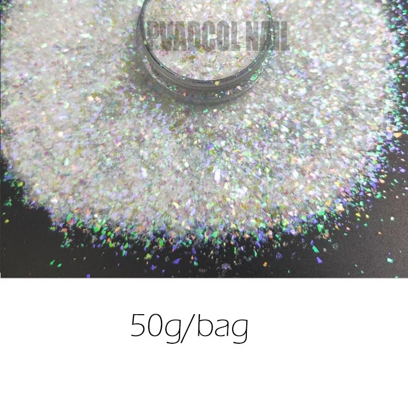 Nail Art Glitter Blue Chunky Iridescent Irregular Nail Sequins Flakes Pigment Acrylic Manicure Decoration Tool-Nail Inspo