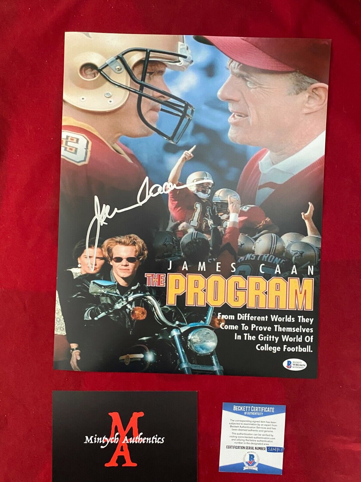 JAMES CAAN AUTOGRAPHED SIGNED 11x14 Photo Poster painting! THE PROGRAM! BECKETT COA!