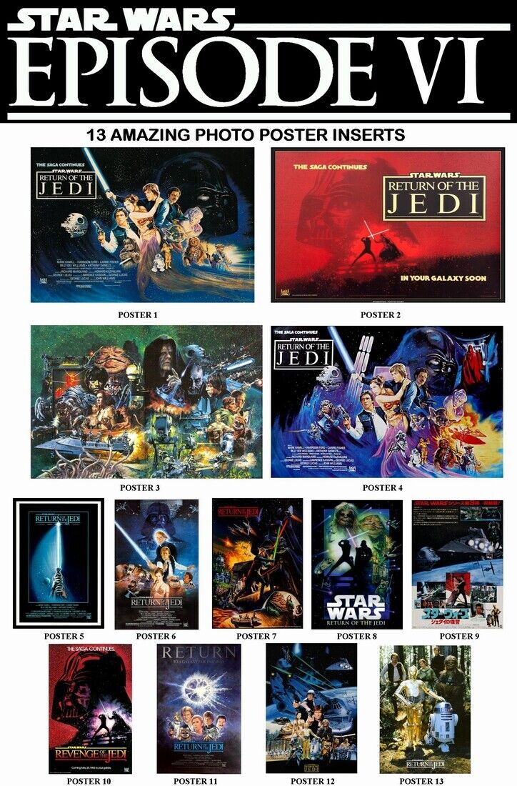 STAR WARS EPISODE 6 - 13 DIFFERENT MOVIE Photo Poster painting POSTERS - HIGH QUALITY INSERTS