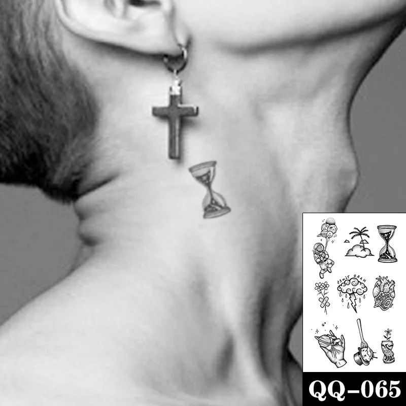 Tattoo Sticker Moon Sun Lunar Star Element Body Art Makeup Waterproof Temporary Women and Men Fake Tatoo