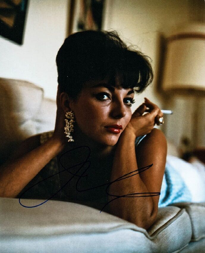Sexy Young JOAN COLLINS In-person Signed Photo Poster painting