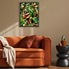 Green Girl Painting-11CT Stamped Cross Stitch 40*55cm/15.75*21.65in