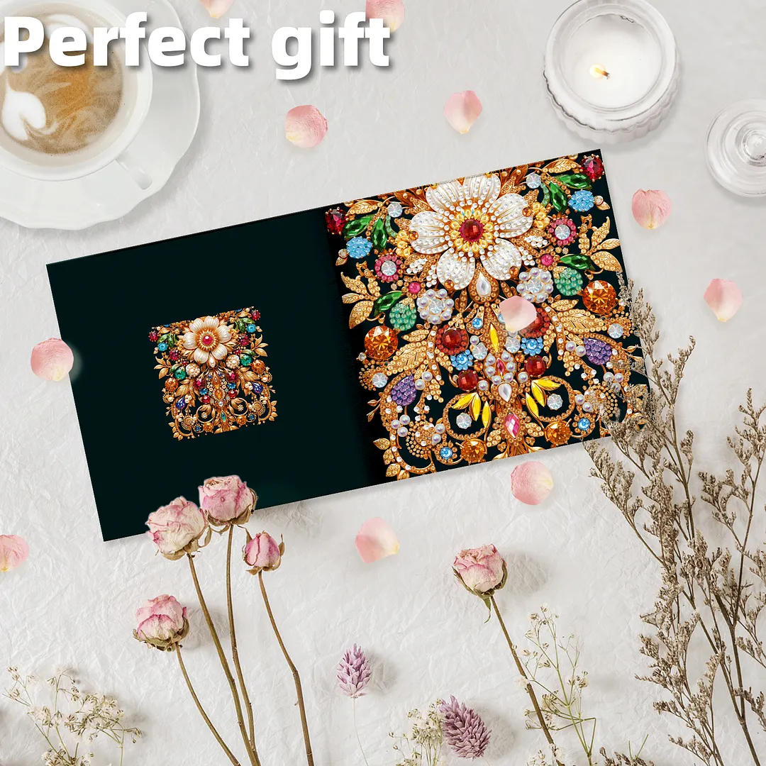 6pcs Mandala DIY Diamond Painting Greeting Card Kits with Envelopes Diamond Art Greeting Cards Diamond Art Cards Kits for Adults DIY Crafts Family Friend Gifts