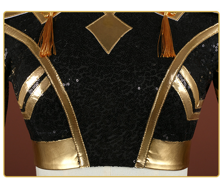 Tegooe Huntrix Zoey Cosplay Costume Wig for Women - Demon Hunter Uniform - BlackWhite Golden - S-3XL