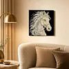 DIY Pearl Painting Horse for Home Wall Decor with Frame(30x30cm)