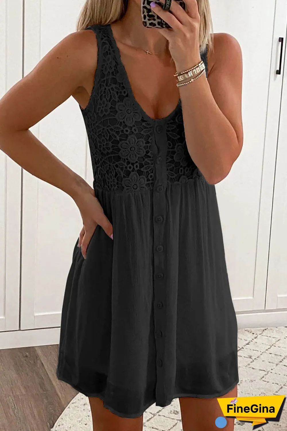 Fashion Casual Solid Split Joint U Neck Princess Dresses