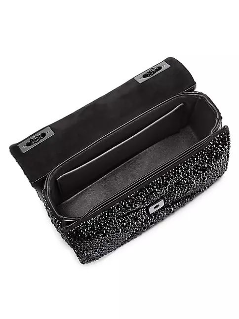 Valentino Garavani One Stud Crystal-Embellished Shoulder Bag