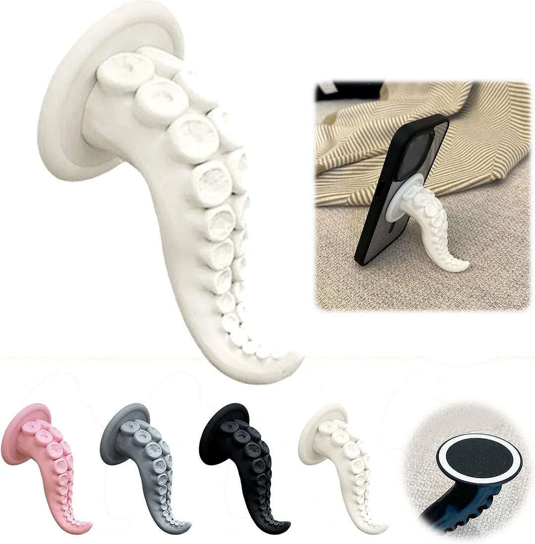 Octopus Claw Magnetic Bracket, 3D Octopus Claw Magnetic Bracket for Phone, Creative Octopus Tentacle Magnetic Phone Holder, Multifunctional Octopus Holder Phone Stand (Gray)