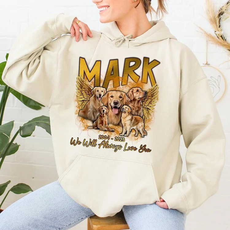 Personalized Dog Pet Memorial Shirt, Bootleg Pet Shirts, Grieving Loss of A Dog Hoodie Sweatshirt