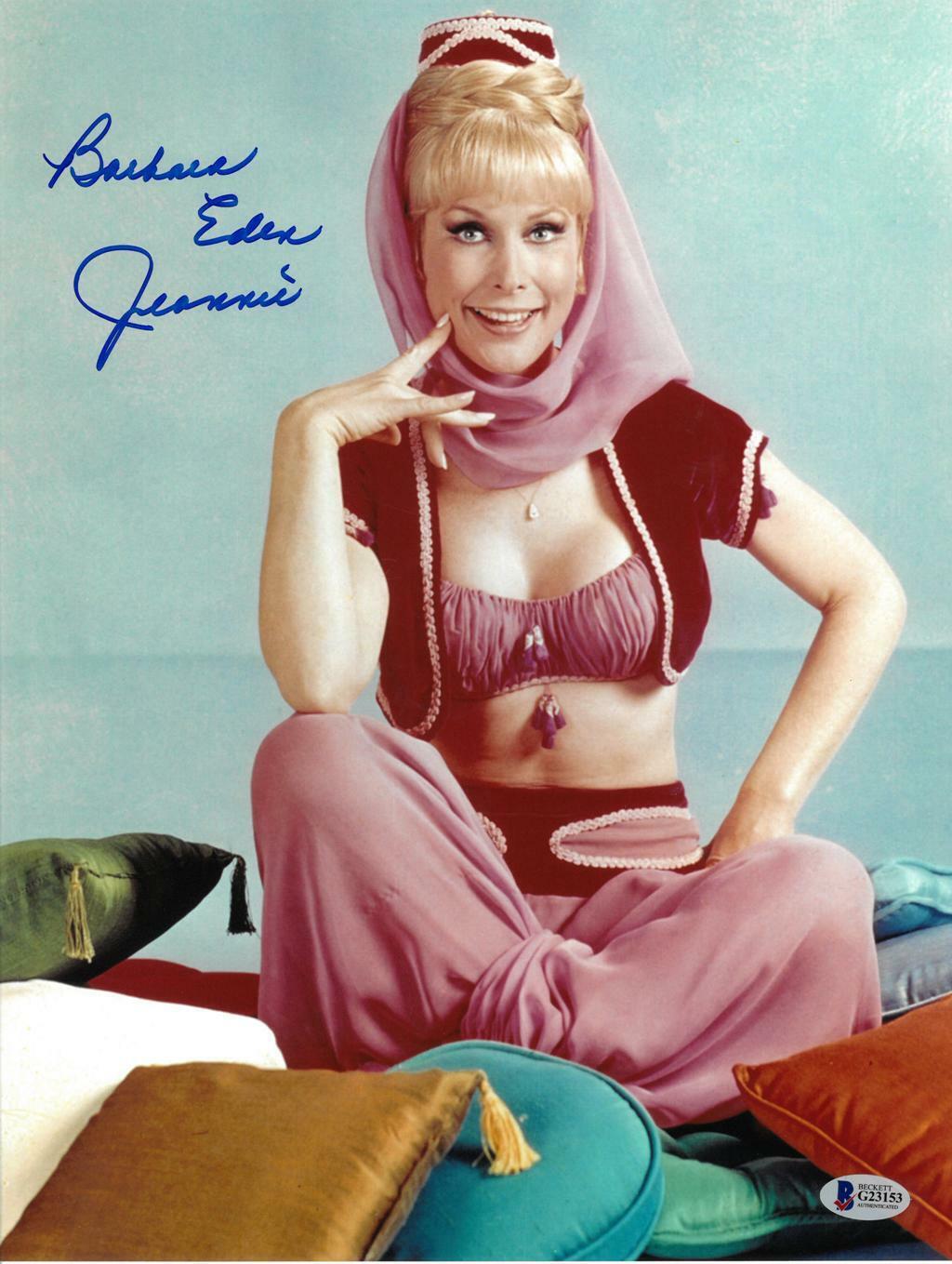 Barbara Eden Signed I Dream of Jeannie Autographed 10-3/4x14 Photo Poster painting BECKETT COA