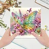 (US Only)6PCS DIY Diamond Art Greeting Cards Creative Birthday Card Kit Gifts (Butterfly)
