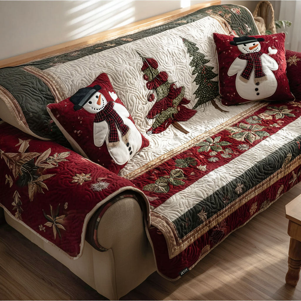 Christmas Eve Comfort Quilted Sofa Cover NCU0PT9668 everthome