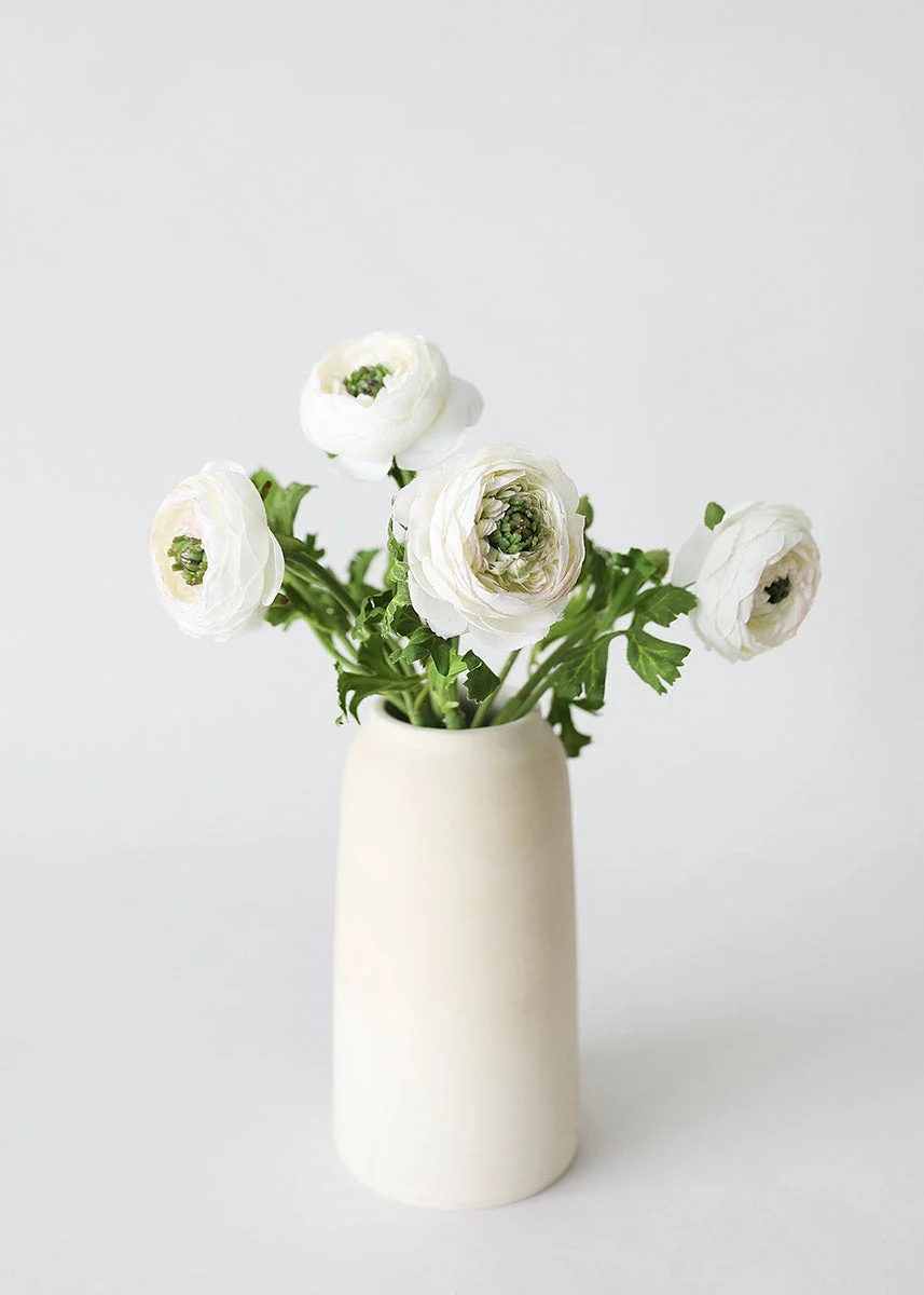 Silk Ranunculus in Cream - 13"