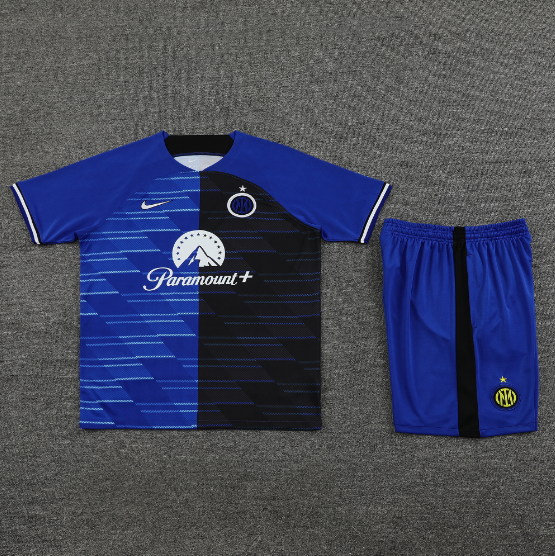 24/25 Inter Milan Training Kit Short Sleeve Blue Football Shirt Thai Quality