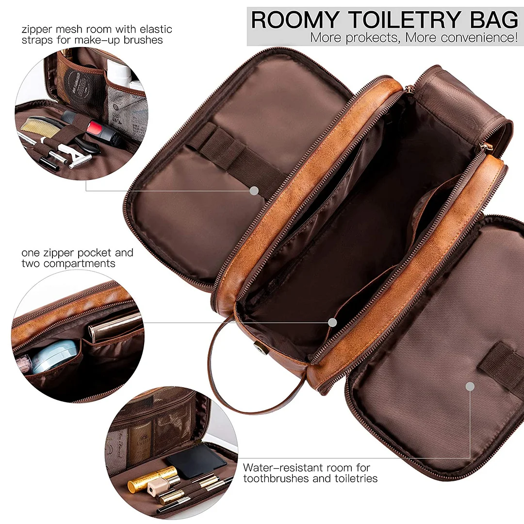 Toiletry Bag for Men or Women - Dopp Kit For Travel.