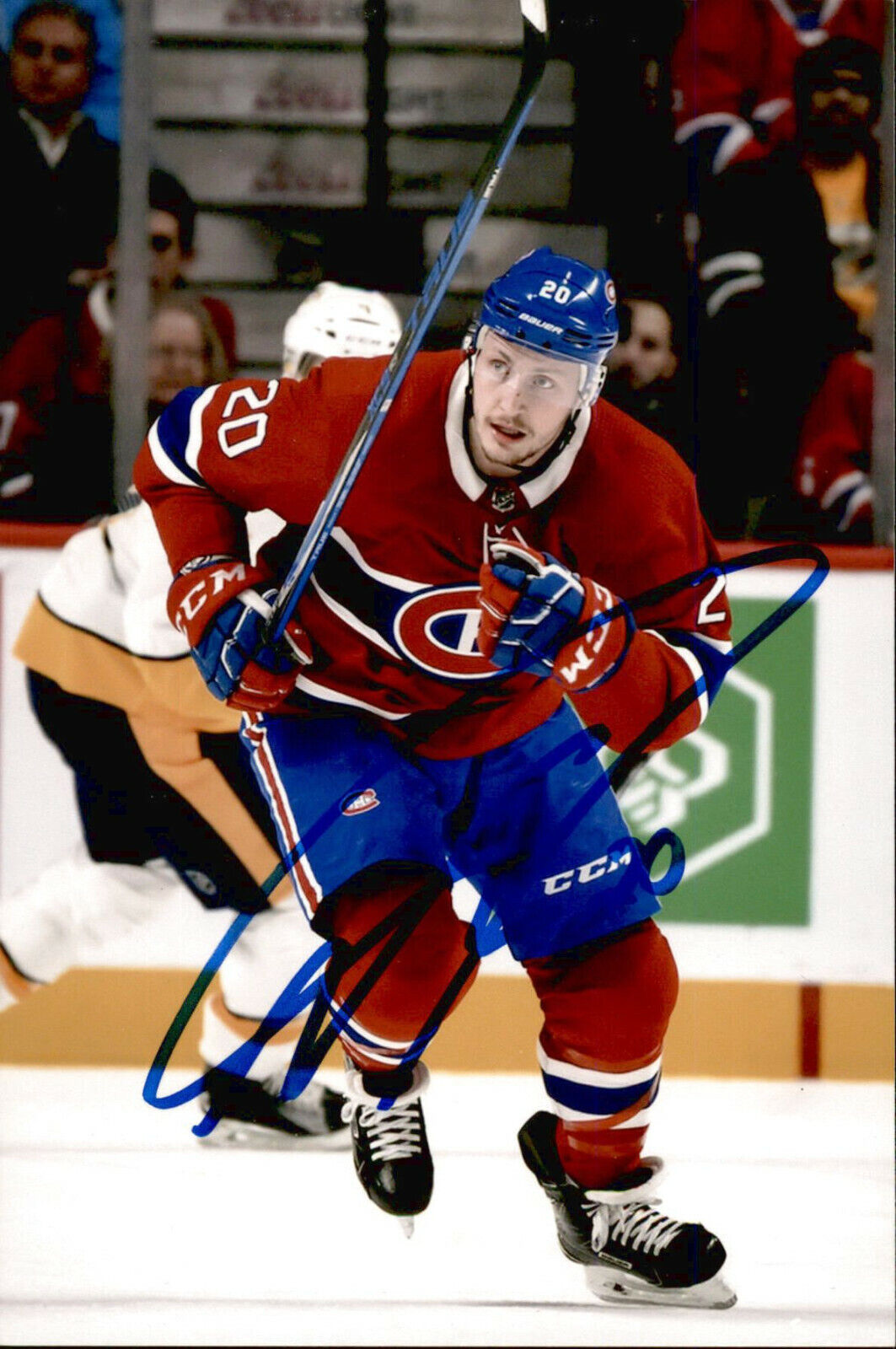 Nicolas Deslauriers SIGNED 4x6 Photo Poster painting MONTREAL CANADIENS #6