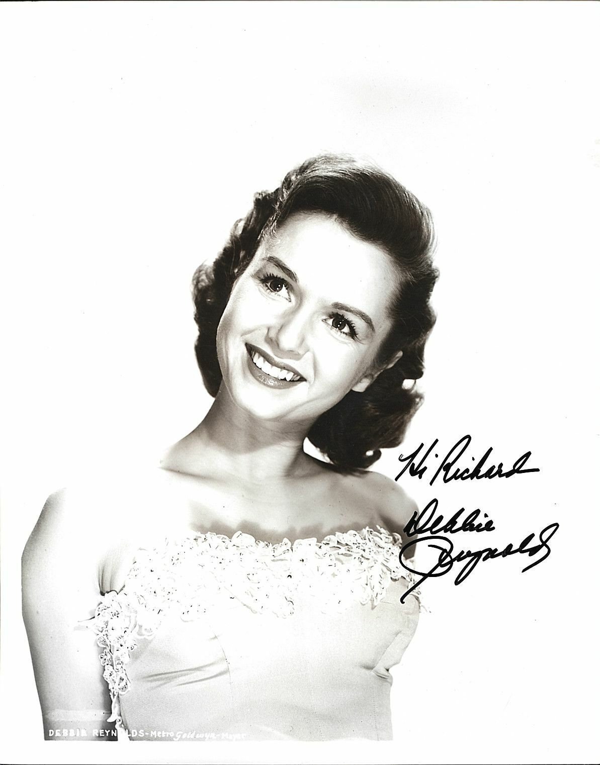 DEBBIE REYNOLDS, DECEASED CARRIE FISHER'S MOM SIGNED & INSCRIBED