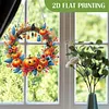 (US Local)Acrylic Pumpkin Wreath   DIY Hanging Diamond Art Kits Wall Door Decoration