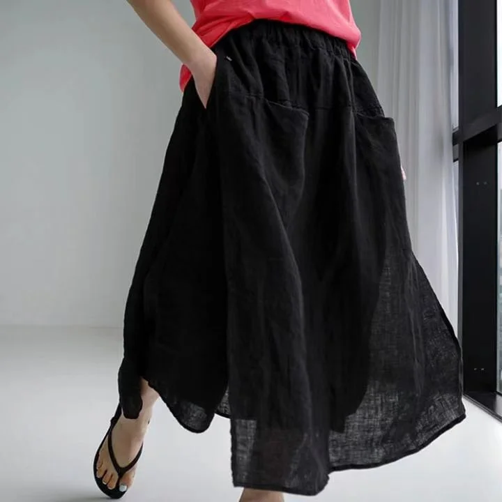 Cotton linen loose casual hakama