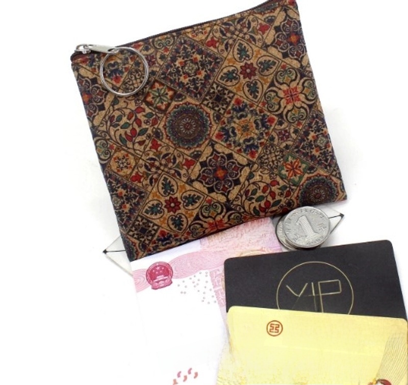 Women’s Geometric Woven Fabric Zipper Coin Purses