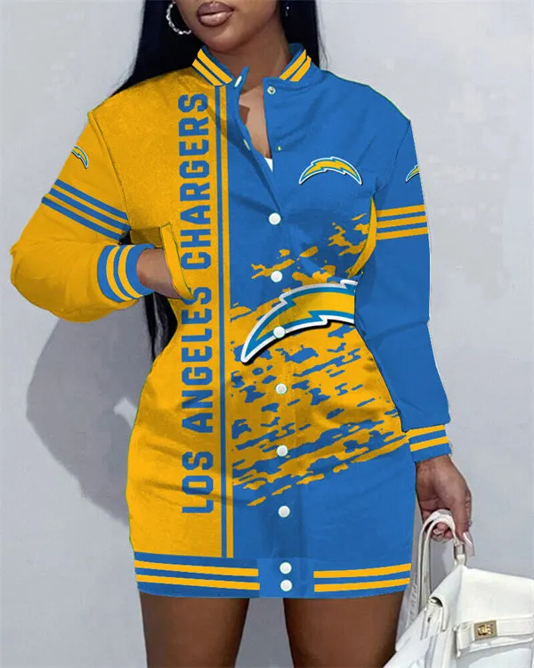 Los Angeles Chargers
Limited Edition Button Down Long Sleeve Jacket Dress