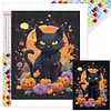 Diamond Painting -DIY Full Square Drill Halloween Cat(35x45cm)