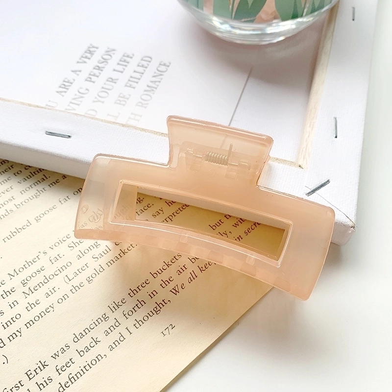 Minimalist Solid Color Resin Hair Claws 1 Piece