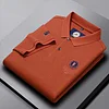 Men's Short-sleeved Loose Cotton Business High-end Polo Shirt