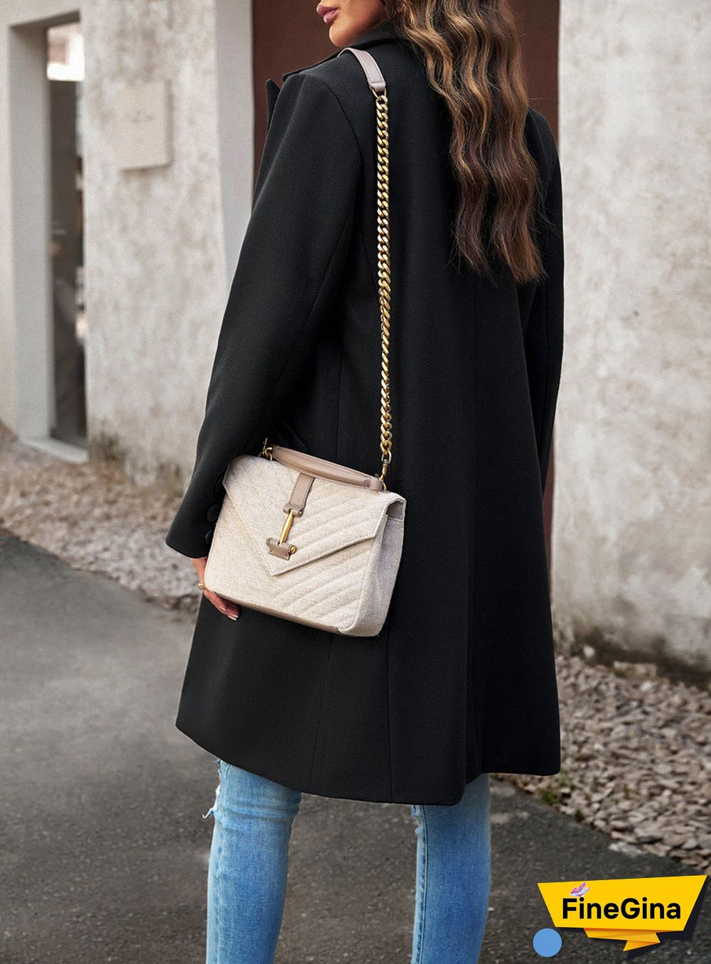 Vintage Plain Long Sleeve Jacket