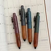 Midnight Little Fat Pen, Retro-Style Push-Button Gel Pen with Sandalwood Grip