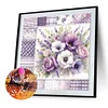Diamond Painting-DIY Full Round Drill Retro Plaid Flowers
