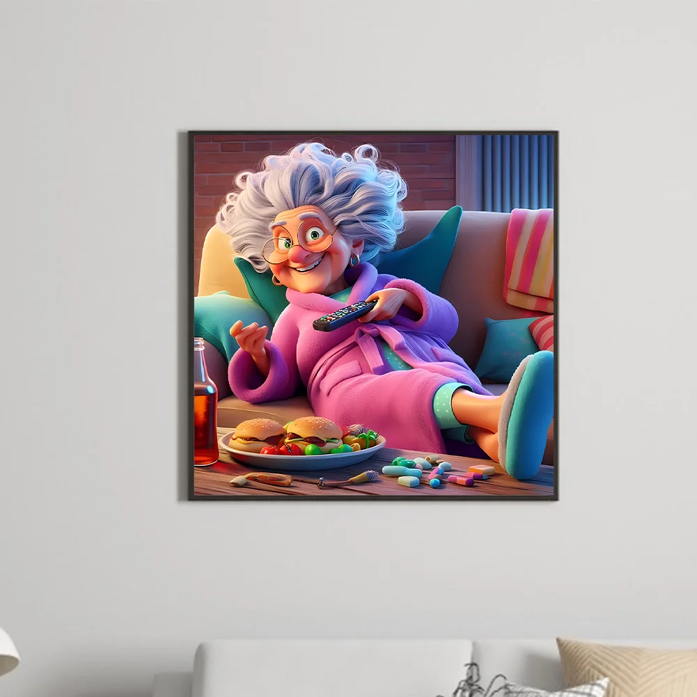 Diamond Painting - Full Round Drill - Grandma(Canvas|40*40cm)