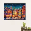 (60*45cm)Xmas House - Round AB Drill Diamond Painting