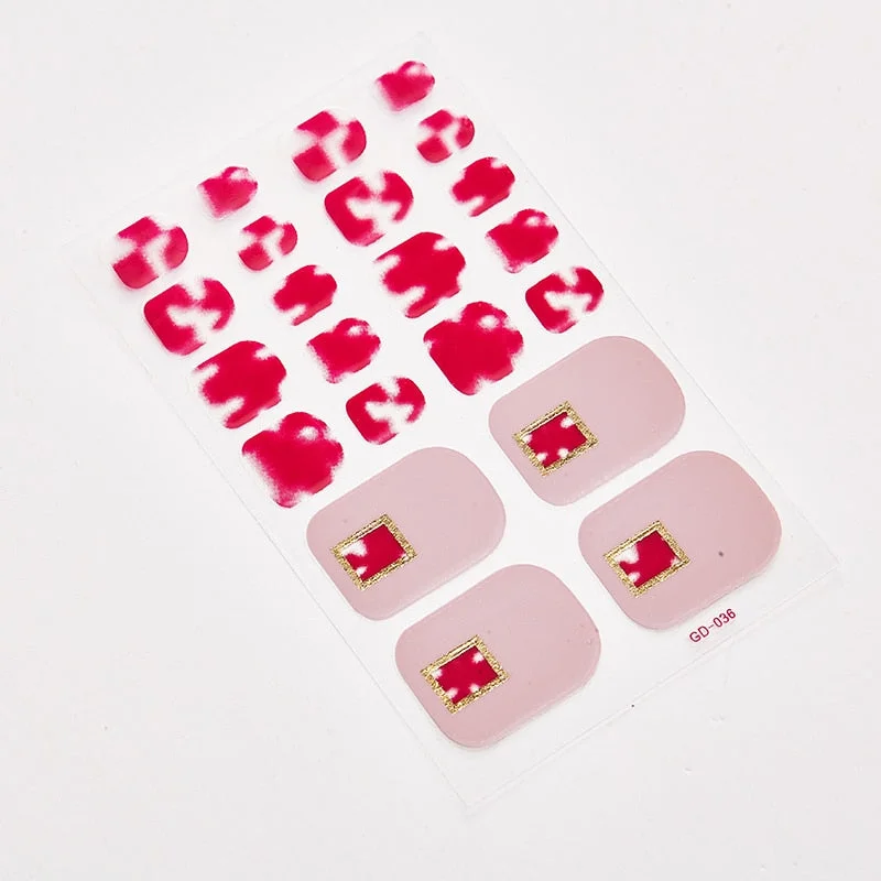 22 Tips/Sheet Designer Nail Decals Full Cover Nail Stickers Nail Designs Full Beauty Nail Art Stickers Creative Nail Decoration