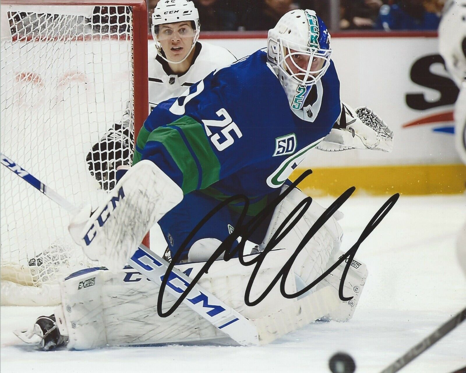 Jacob Markstrom Signed 8×10 Photo Poster painting Vancouver Canucks Autographed COA H