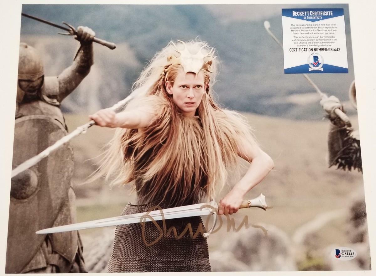 Tilda Swinton signed Narnia 11x14 Photo Poster painting White Witch Autograph ~ Beckett BAS COA