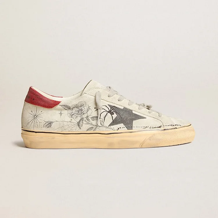 Golden Goose Super-Star Hombre Exclusivo HAUS of Dreamers de piel serraje gris hielo