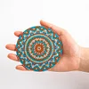 8pcs DIY Anti Slip Mandala Coasters Stackable Creative for Tabletop Protection