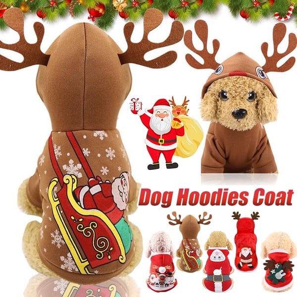 5 Styles Christmas Cat Clothes Small Dogs Cats Santa Costume Kitten Puppy Outfit Hoodie Warm Pet Dog Clothes Clothing Accessories - Shop Trendy Women's Fashion | TeeYours
