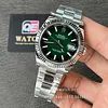 Rolex Datejust 41mm/36mm M126334 on Oyster with Green Ombr&eacute; Dial and Fluted Bezel Super clone