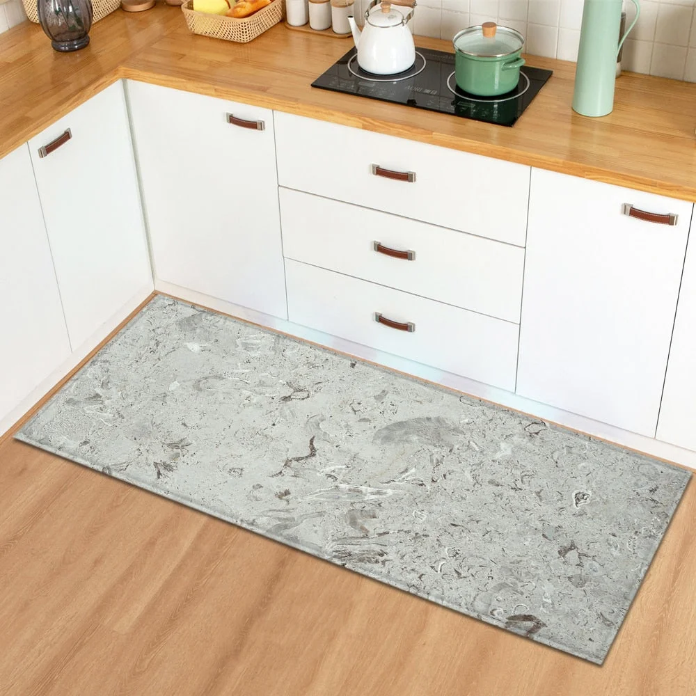 Marble Home Entrance Doormat Kitchen Rug Hallway Bath Anti-Slip Floor Mats Bedroom Bedside Balcony Living Room Decoration Carpet
