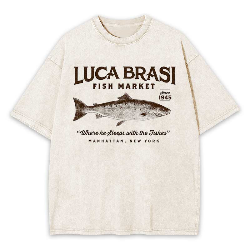 Luca Brasi Fish Market Washed T-shirt