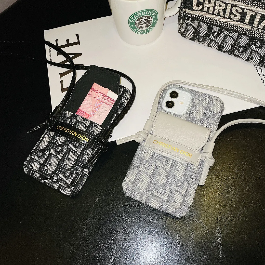 Dior DIY crossbody phone cases for iPhone 15pro 14pus 13promax 12 11pro xsmax xr x 7 8plus